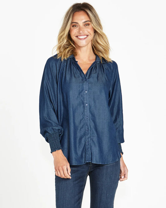 Betty Basics | Blue Haze - Nina Lyocell Shirt