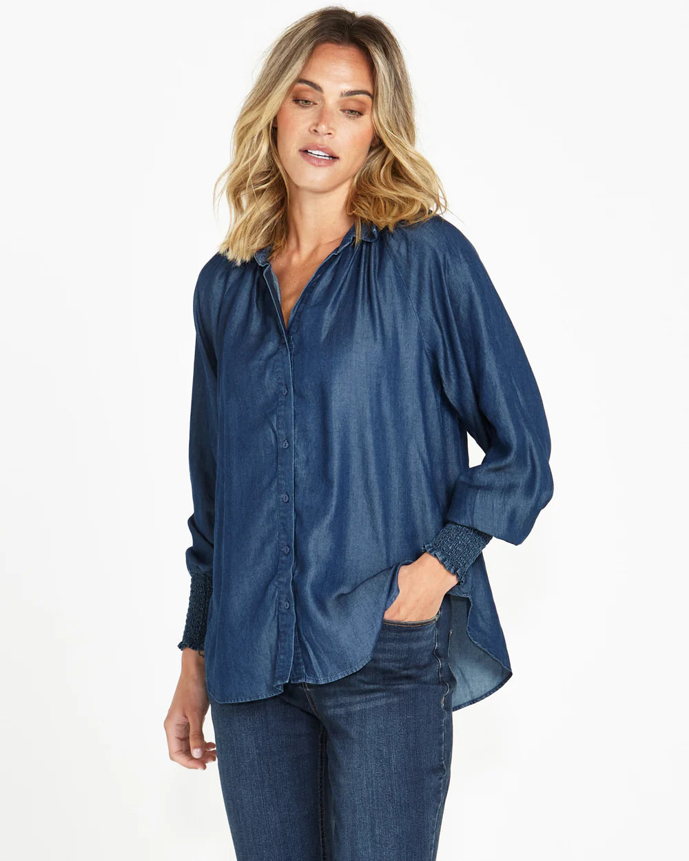 Betty Basics | Blue Haze - Nina Lyocell Shirt