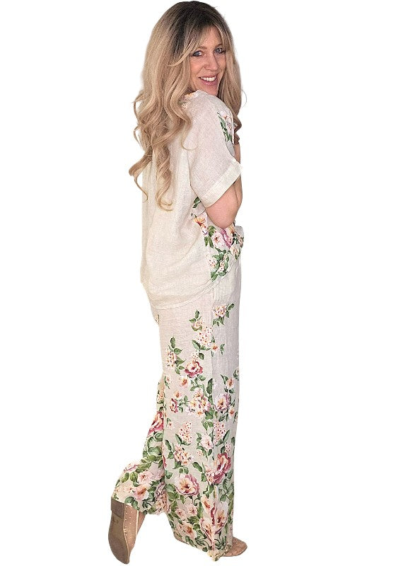 Helga May | Beige Ruby Blossom Top