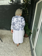 Helga May | White French Toille Angled Cover Up