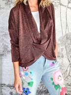 Helga May | Dark Bronze Twinkle Overlay Top