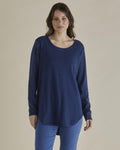 Betty Basics | Megan Long Sleeve - Blue Stripe