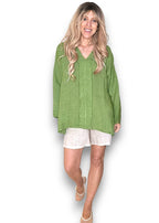 Helga May | Ivy Green Coastal Fray Tunic