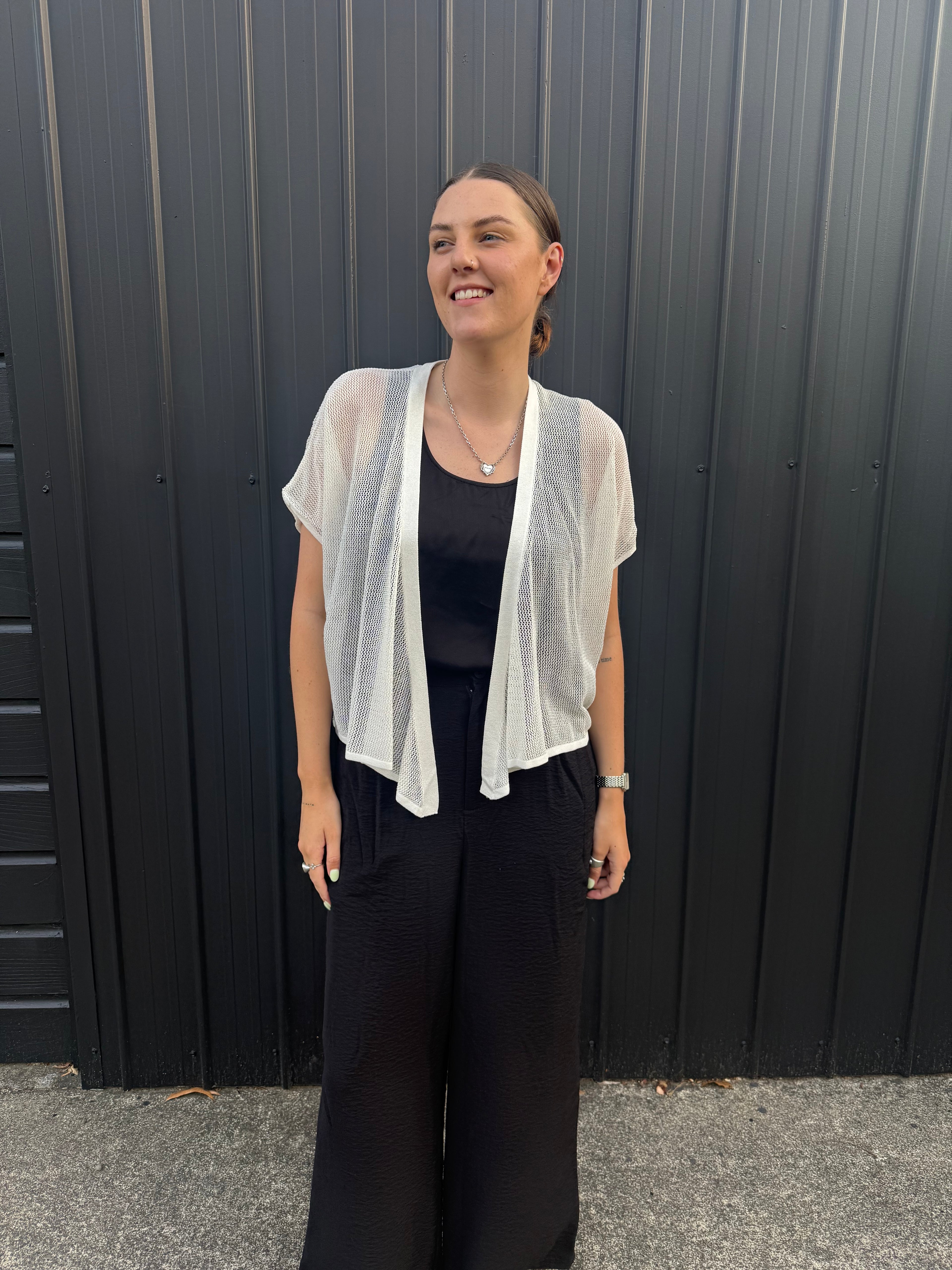 The Cottage Collection | Sheer Cardi - White