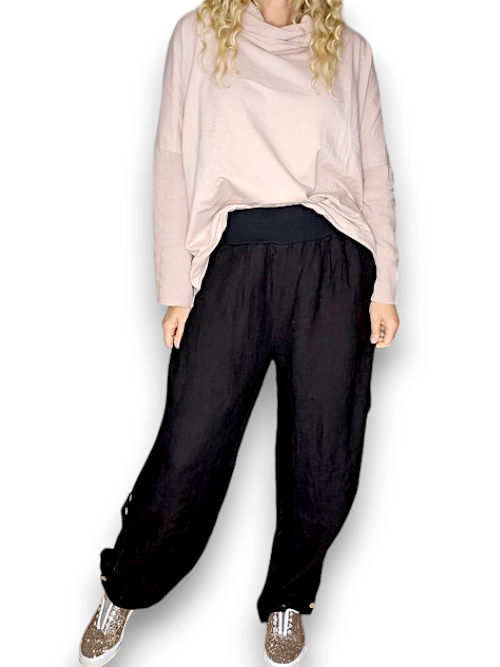 Helga May | Black - Alma Linen Pants