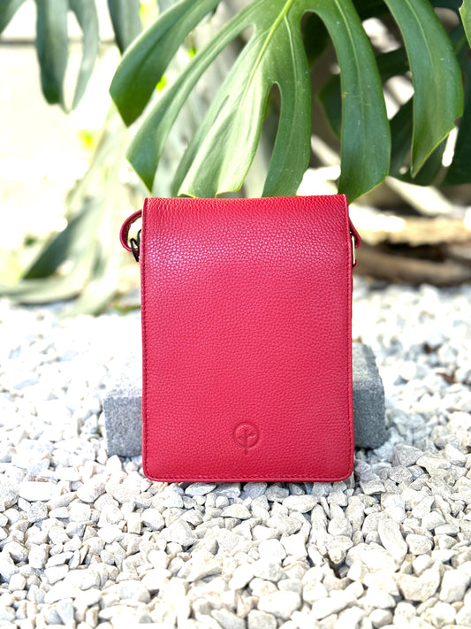 Second Nature | Leather Bag - Red - Finn