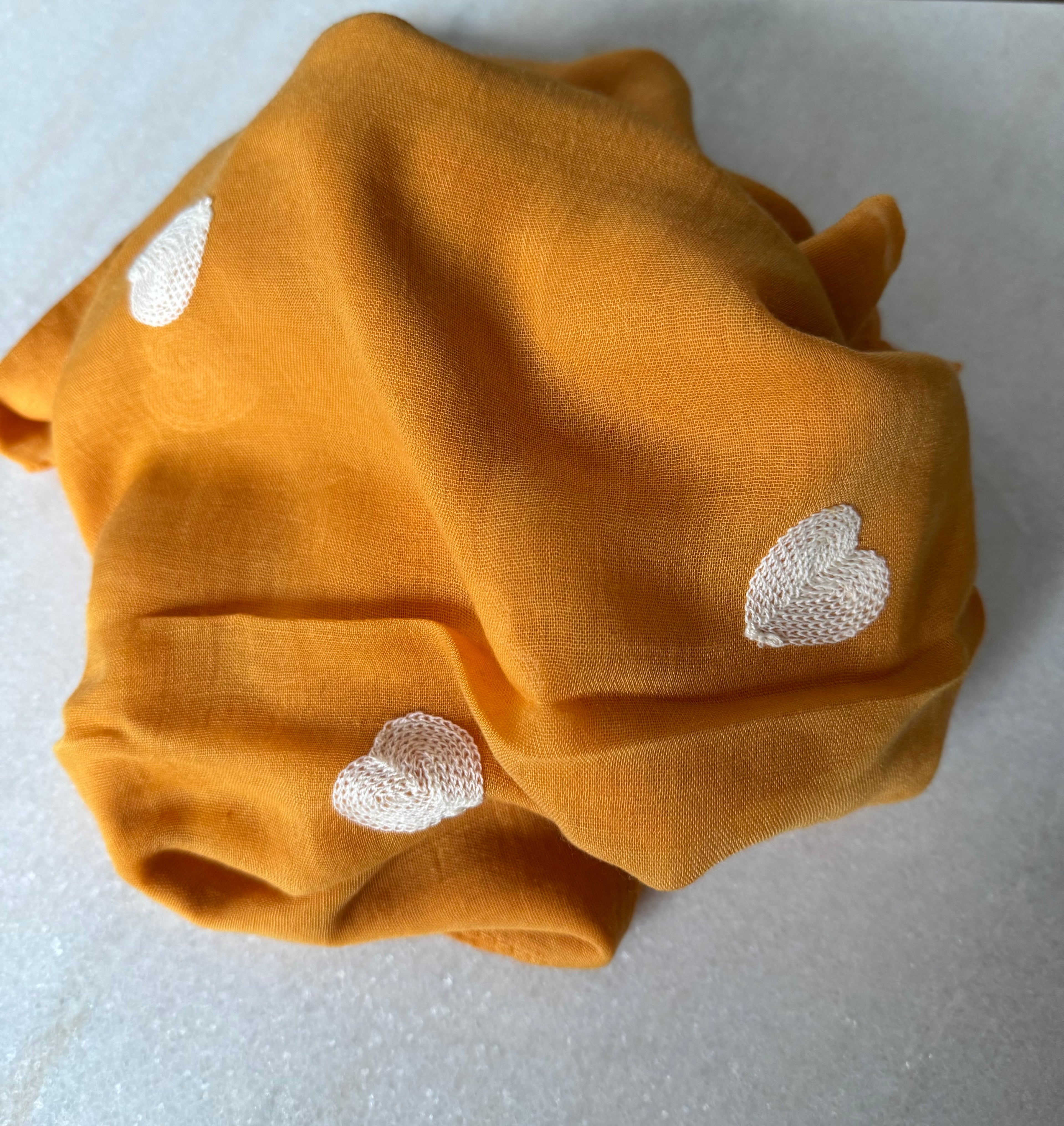 The Cottage Collection Scarf| Hearty Heart Heart - Mustard
