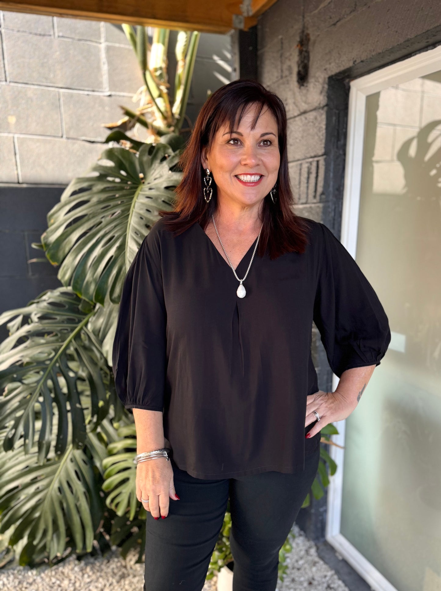 The Cottage Collection | Orchid Top - Black