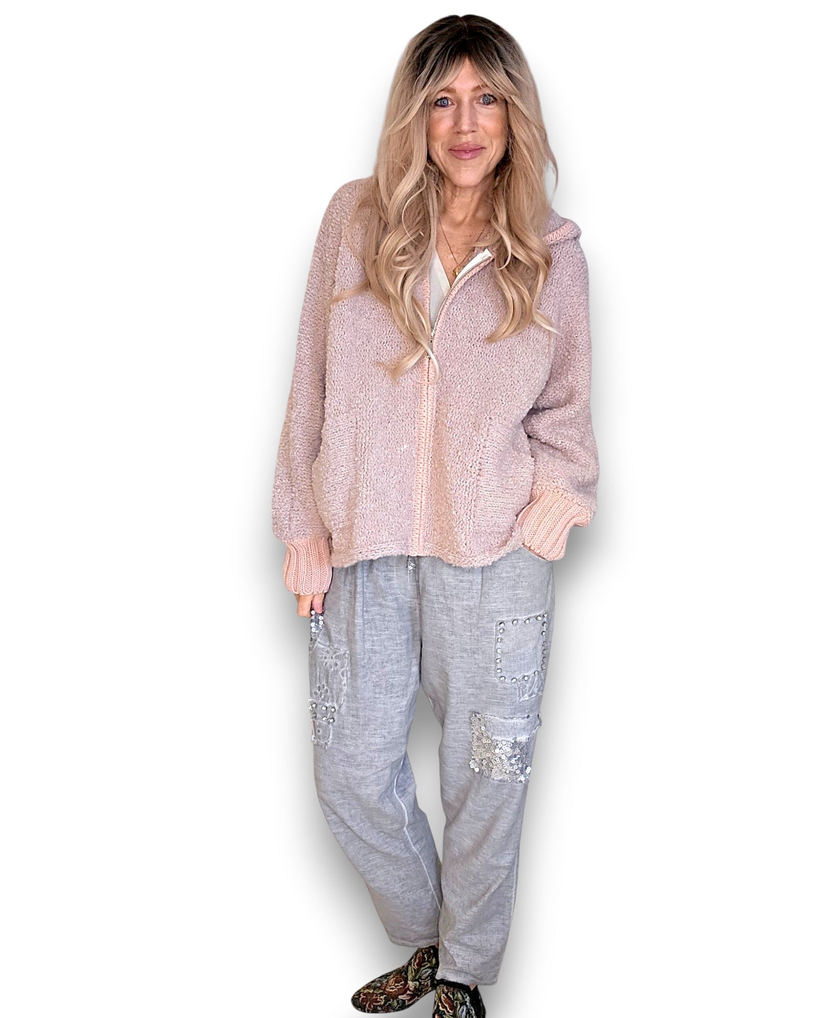 Helga May | Pink Chenille Hoodie