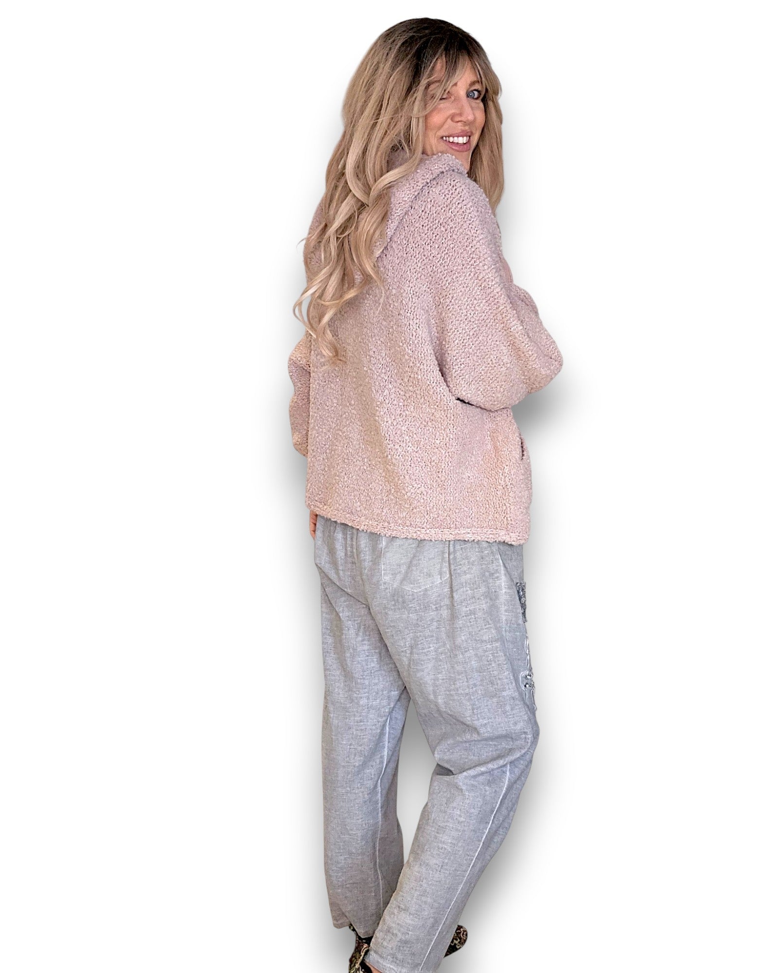 Helga May | Pink Chenille Hoodie