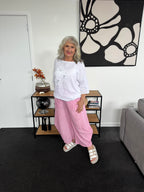 The Cottage Collection | Miss Molly Linen Pants - Candy Pink