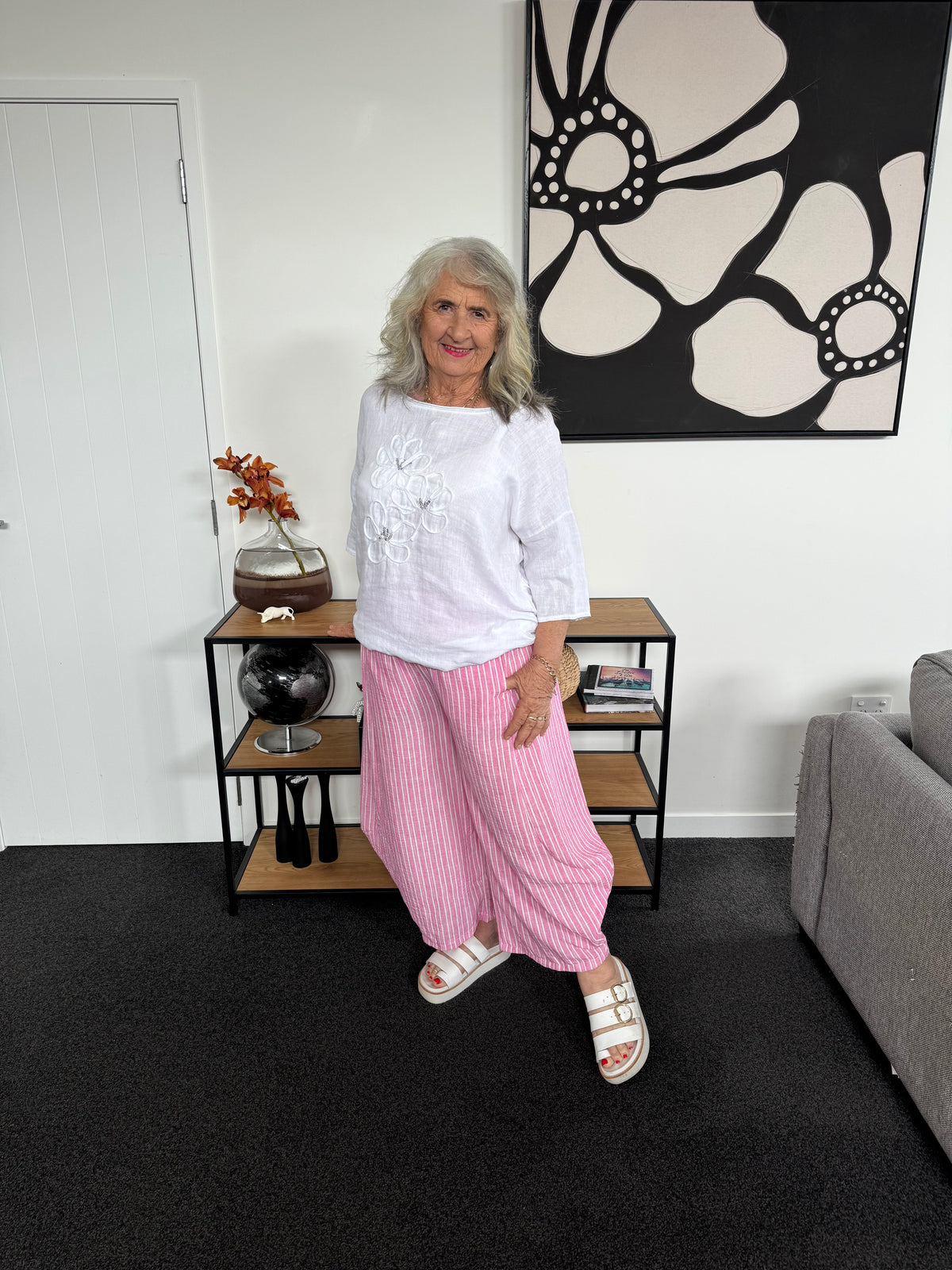 The Cottage Collection | Miss Molly Linen Pants - Candy Pink