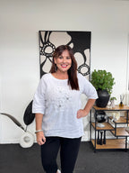 The Cottage Collection | Clementine Linen Top - White
