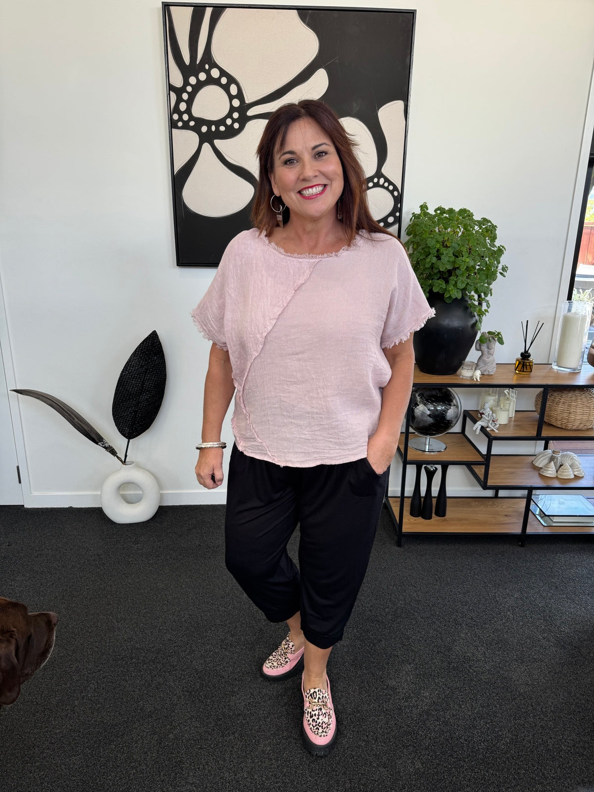 The Cottage Collection | Freya Linen Top - Blush