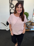 The Cottage Collection | Freya Linen Top - Blush