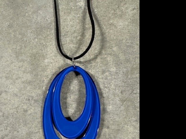 The Cottage Collection | Blue Double Oval Pendant - Jess