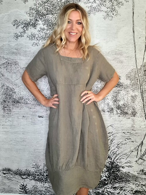 Helga May | Mocha - Maxi Linen Dress