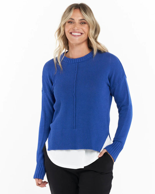 Betty Basics | Iris Blue Lilly Knit Jumper