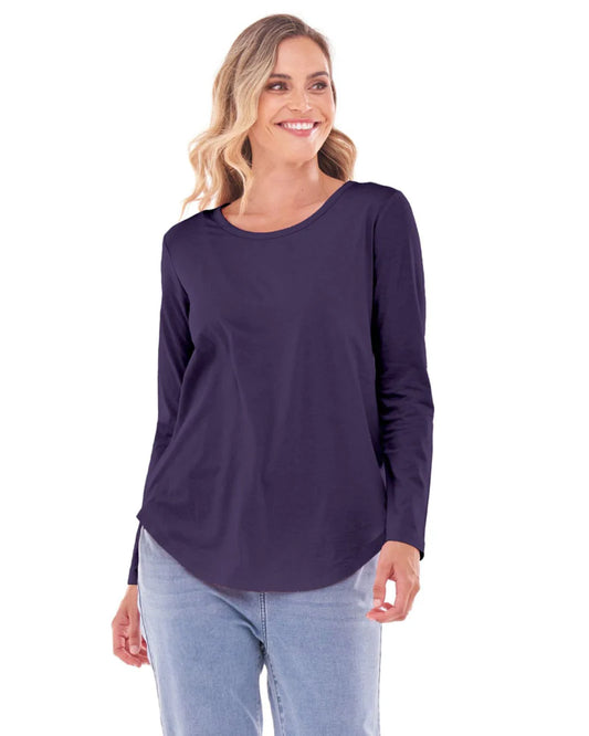 Betty Basics | Navy Megan Long Sleeve Top