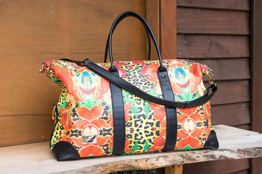 Augustine | Abstract Leopard Briggs Overnight Bag