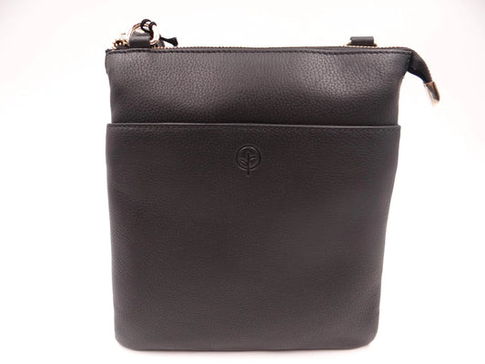 Second Nature | Black with Silver - Medium Cross Over Body Bag