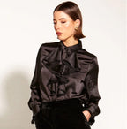 Fate + Becker | Black - Only She Knows Ruffle Shirt