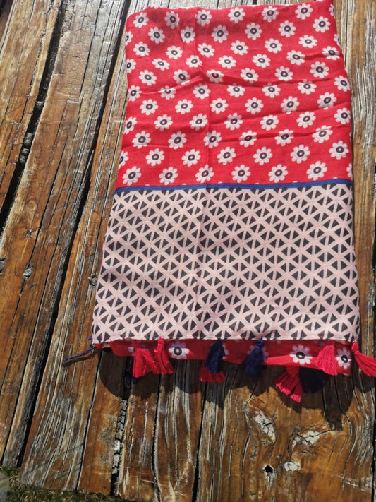 The Cottage Collection | Sylvie Scarf - Red Design