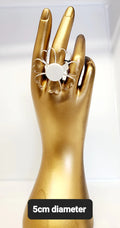 M & D Jewellery | Daisy Ring - Clear with White Centre