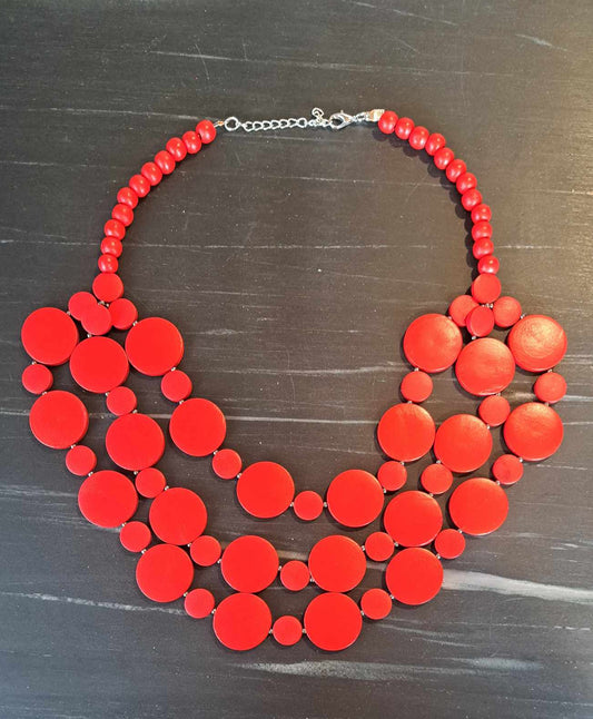 The Cottage Collection | Wilma Red Layered Necklace