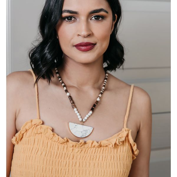 The Cottage Collection | Aztec Necklace - White