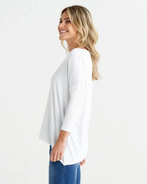 Betty Basics | White Geneva Tee