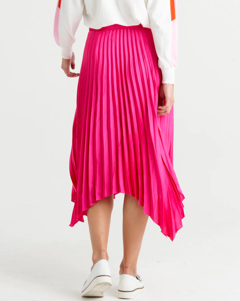 Betty Basics | Peony Pink Louis Pleated Skirt
