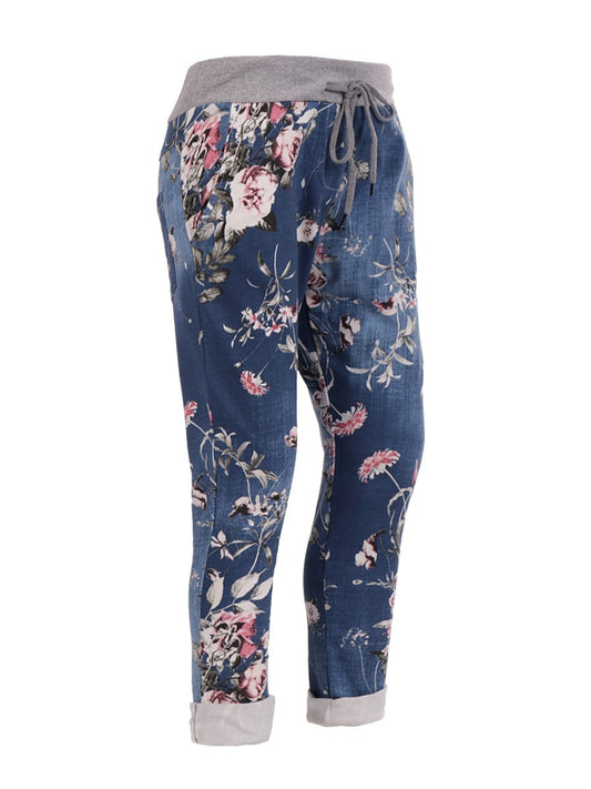 The Cottage Collection | Denim Floral - Tiff Joggers