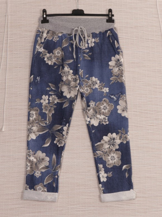 The Cottage Collection | Denim Floral - Kate Joggers