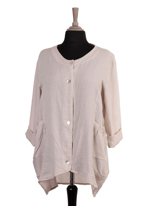 The Cottage Collection | Sand - Jean Linen & Viscose Top