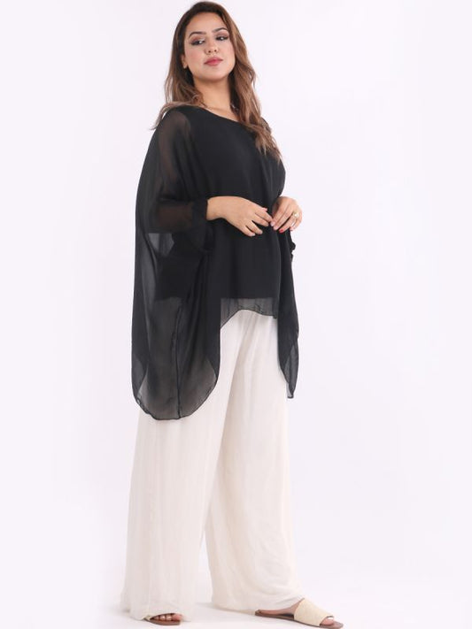 The Cottage Collection | Black Sophia Silk Tunic