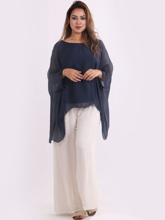 The Cottage Collection | Navy - Sophia Silk Tunic