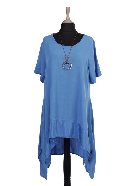 The Cottage Collection | Royal Blue Hilary Silk Hem Dress