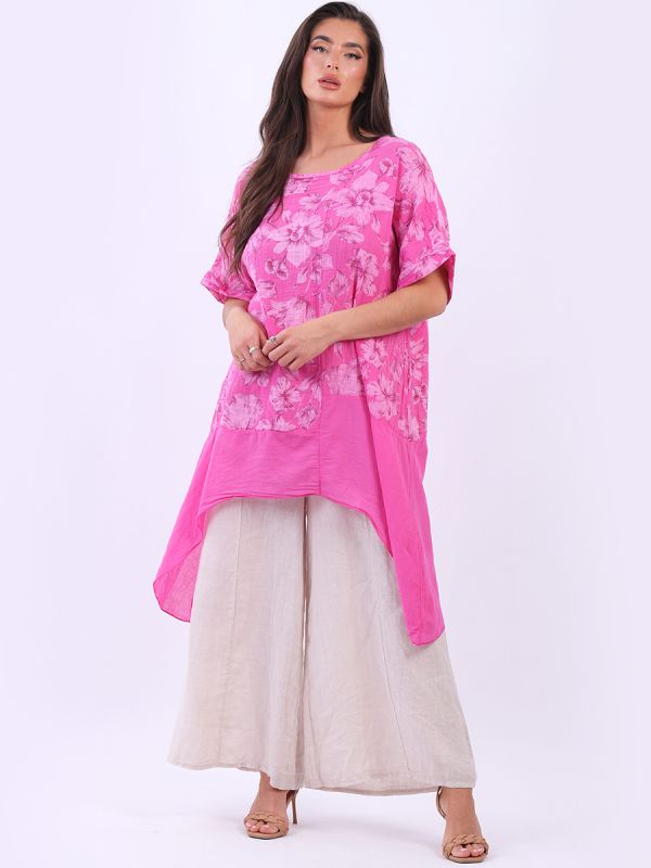 The Cottage Collection | Pink - Gretchen Floral Cotton Tunic