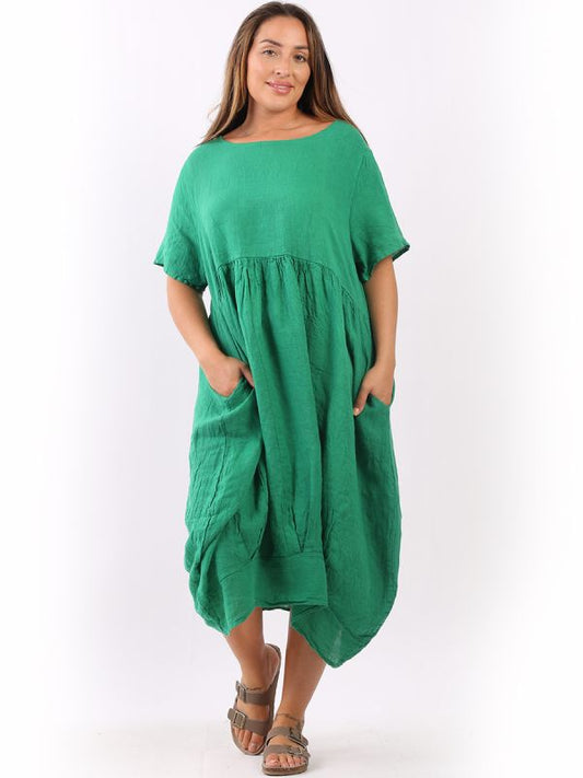 The Cottage Collection | Green Jess Linen Dress