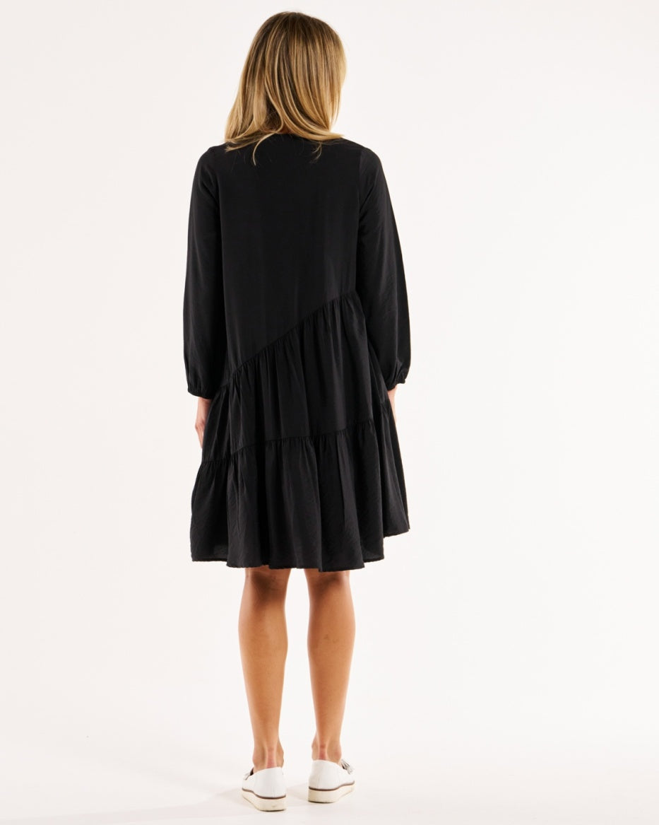 Betty Basics | Black - Tenley Tiered Dress