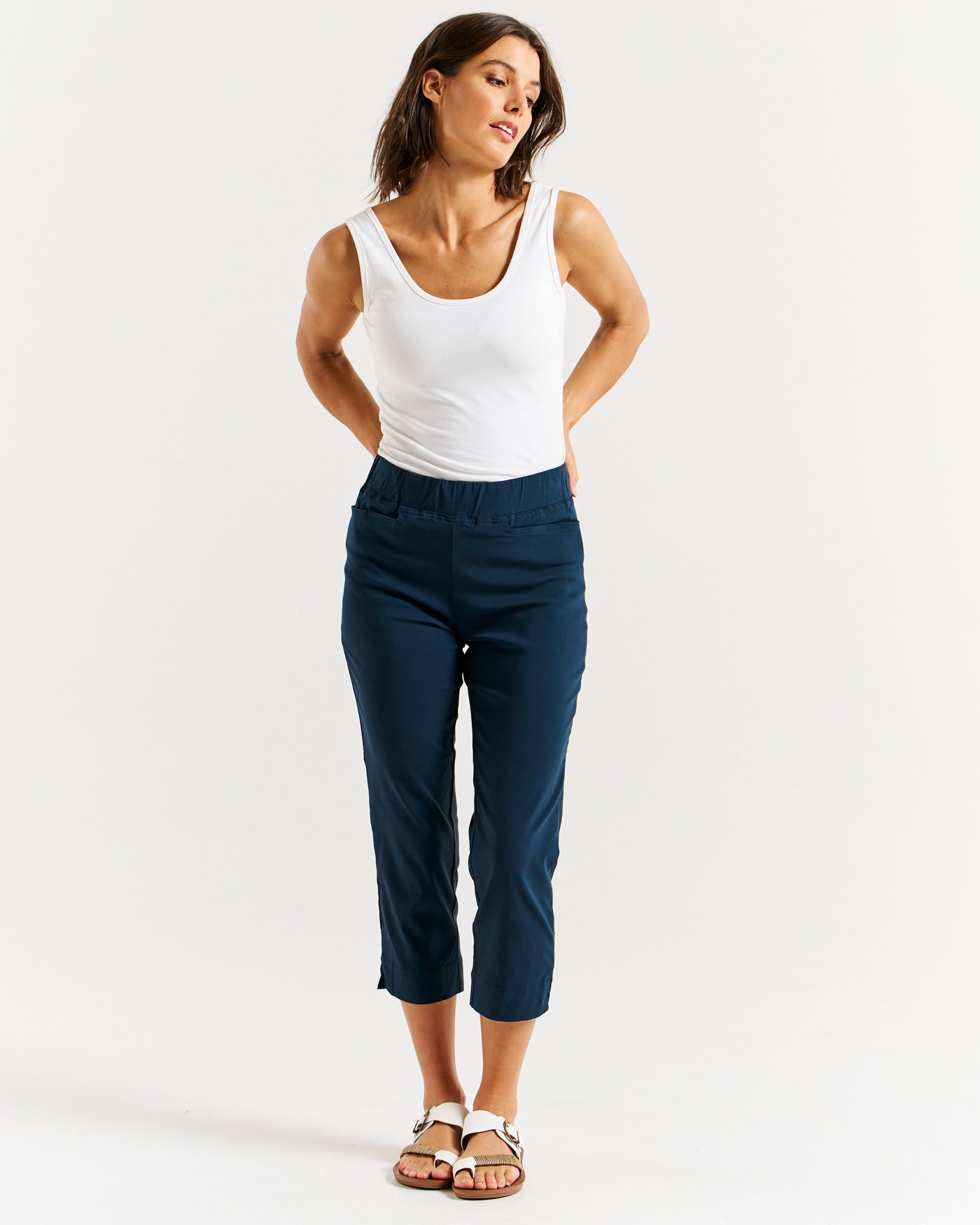 Betty Basics | Navy Bengaline Pants