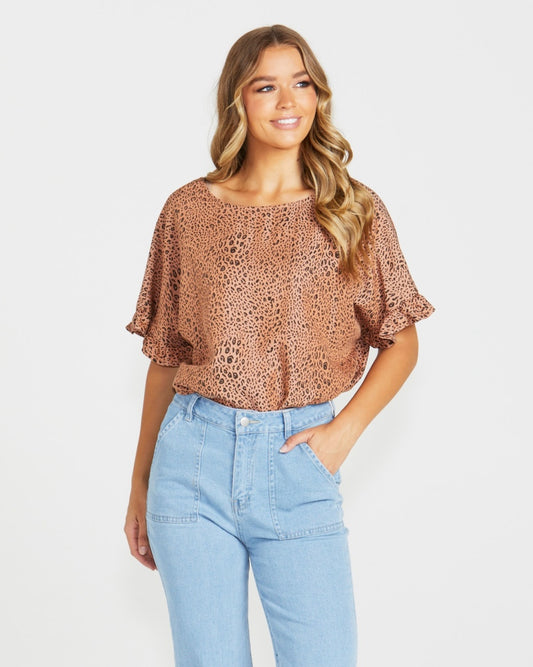 Sass | Tan Animal - Davie Top