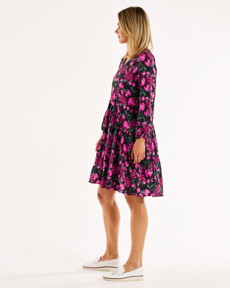 Betty Basics | Floral Print - Tenley Tiered Dress