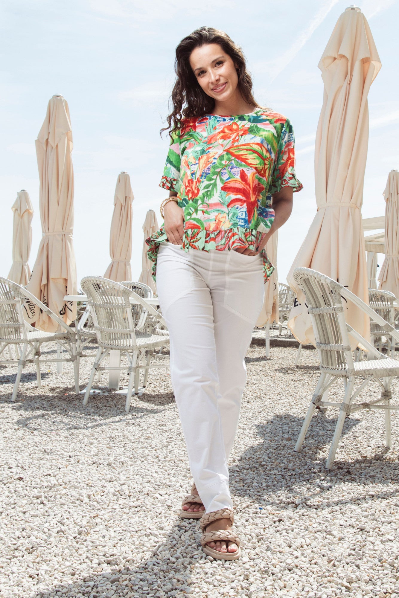 Orientique | Equador Frill Top