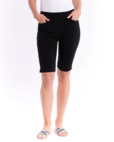 Betty Basic | Black Bermuda Bengaline Shorts