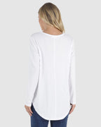 Betty Basics | White Megan Long Sleeve