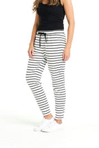 Betty Basics | White/Black Stripe Heidi Pant