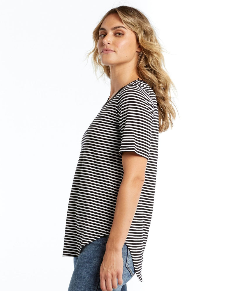 Black Stripe Ariana Tee