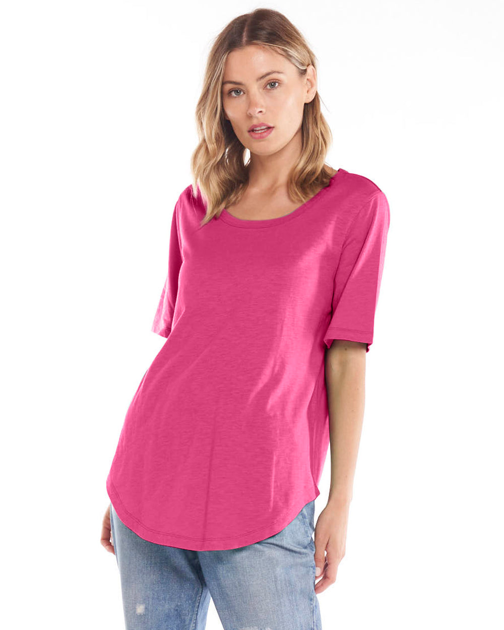 Betty Basics | Fuchsia Pink Ariana Tee – The Cottage Collection